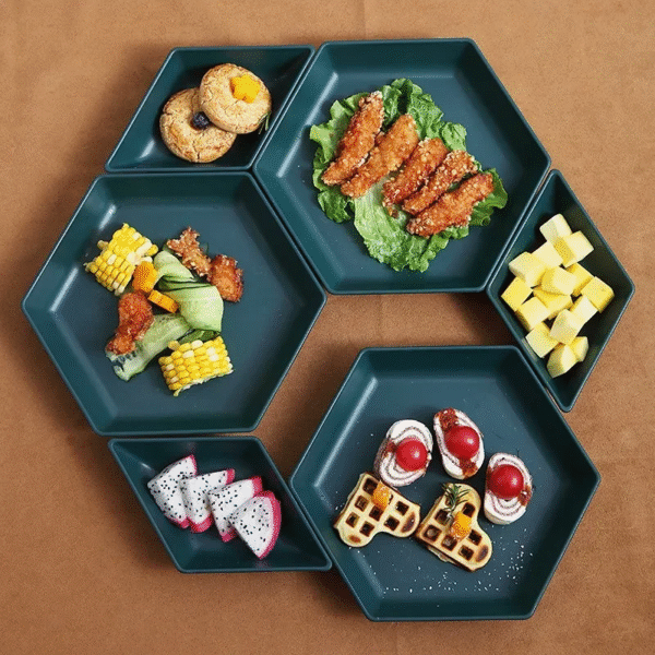 Wheat Straw Plate Dinnerware Dining Plate Set