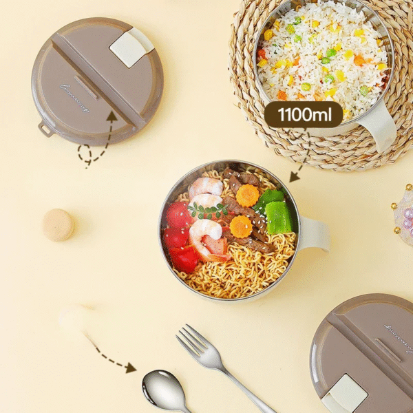 Double-Layer Anti-ScaldingInstant Noodle Bowl
