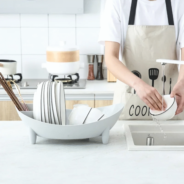 Dish Drying Rack Oval Shaped Drainer Plate Bowl