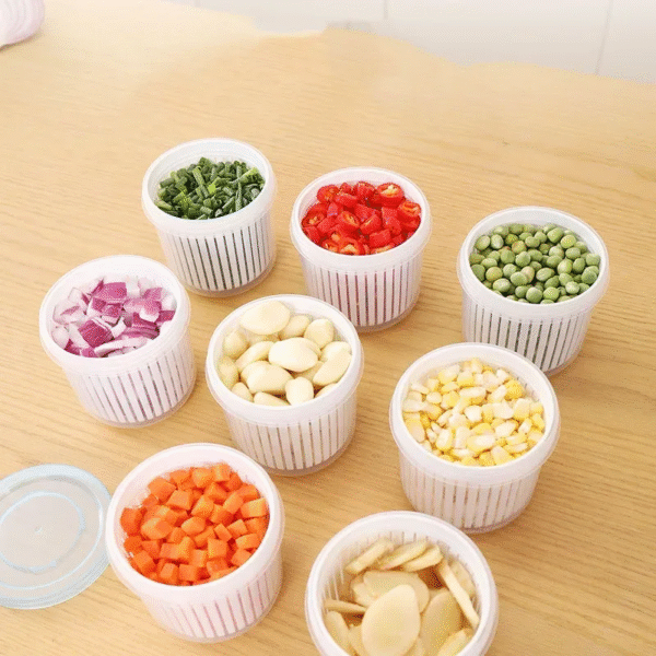 Double Layer Vegetables Sealed Keeper Fresh Storage Box