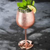 2Pcs Wine Glasses Stainless Steel Metal Wineglass