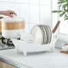 Dish Drying Rack Oval Shaped Drainer Plate Bowl